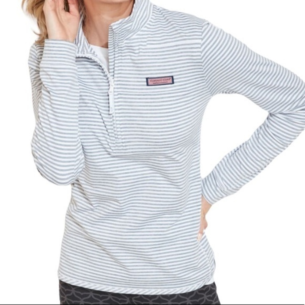 VINEYARD VINES Long Sleeved 1/4 Zip Shep Shirt - size womens XXS - Picture 1 of 15